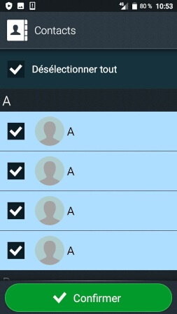 Importer les contacts depuis la carte SIM